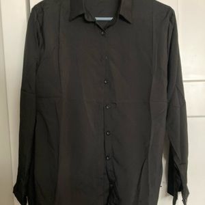 2 black button shirts size large brand new